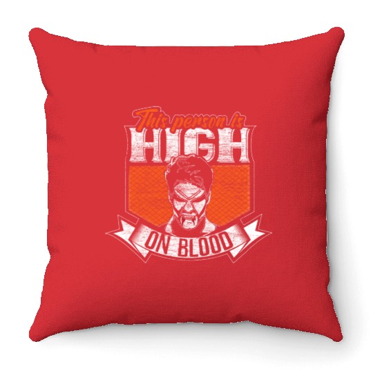 Halloween Vampire Blood Trick Or Treat Gift Throw Pillows