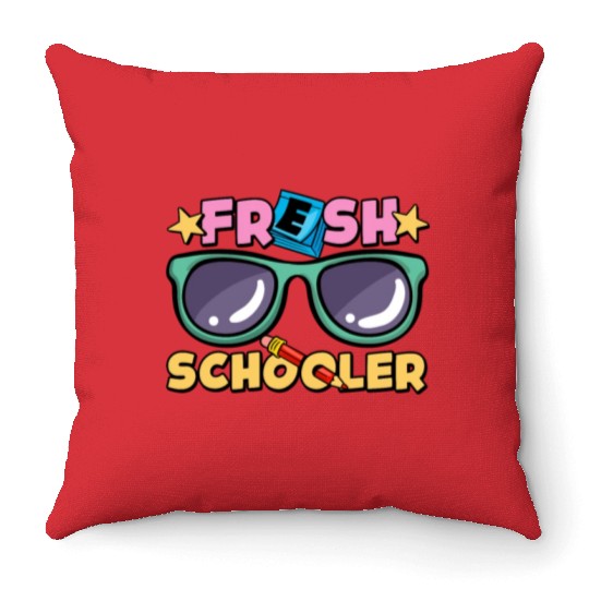 Preschool Kids Back to School Fresh Schooler Throw Pillows