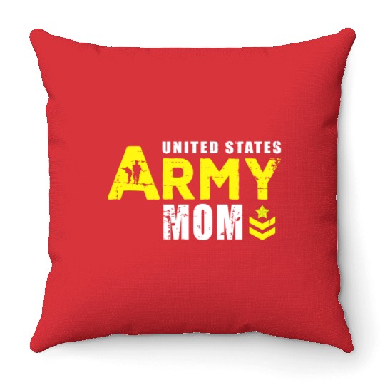 Us Army Ladies, Us Army Mom Throw Pillows