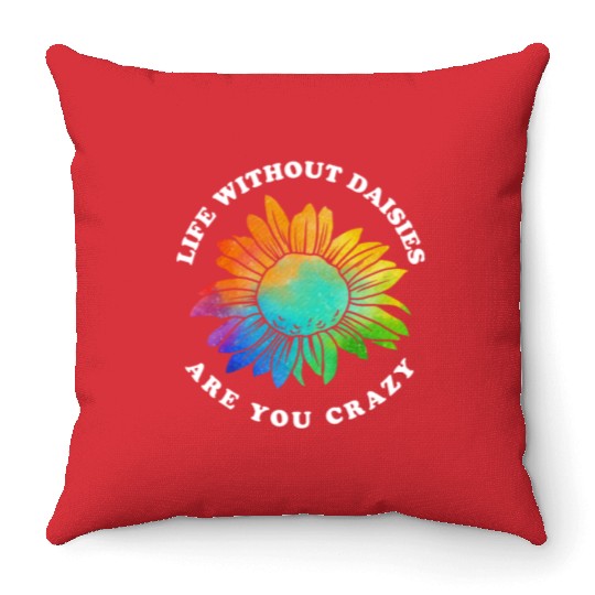 Daisy Garden Gardening Gardener Throw Pillows