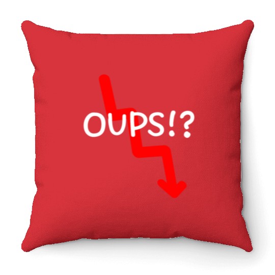 Market Crash Oups!? Throw Pillows