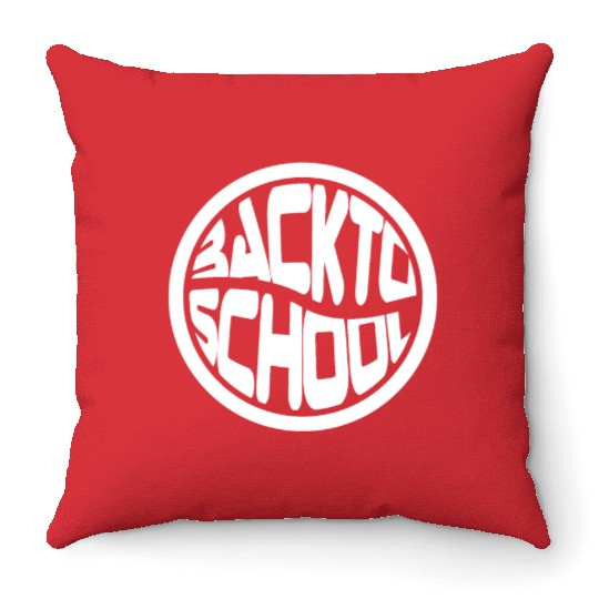 back to school Throw Pillows