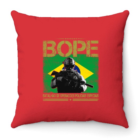BOPE Brazil Police Special Forces Throw Pillows