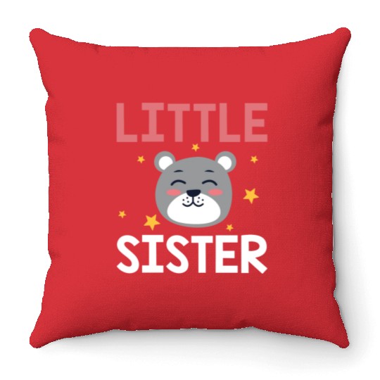 Little Sister Throw Pillows