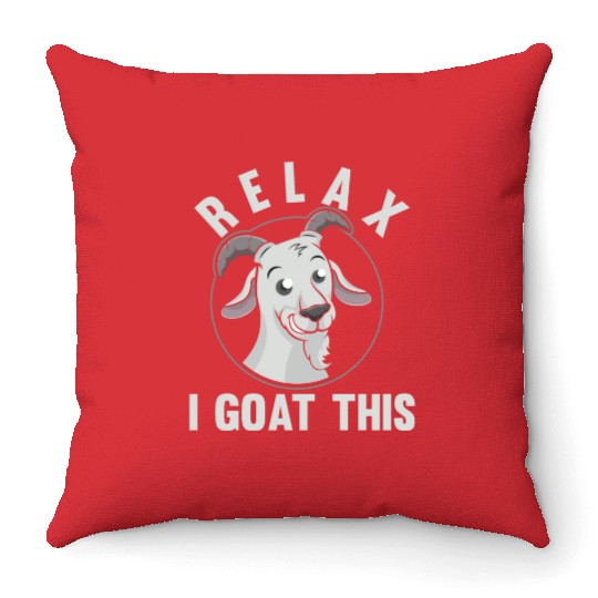 Goat Pun Men Women Goat Lover Throw Pillows