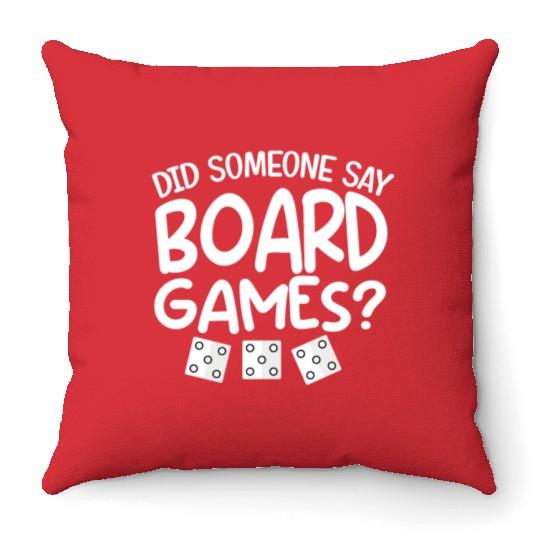Funny Board Game Gifts For Men Women Card Gamer Throw Pillows