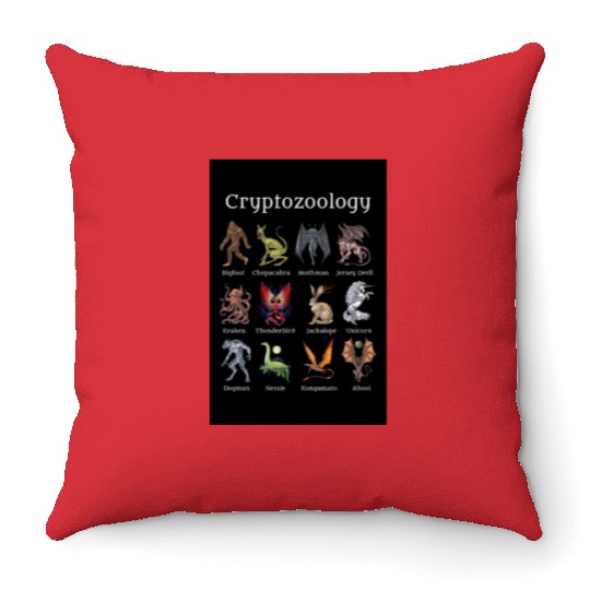 Cryptozoology Cryptid Creatures Throw Pillows