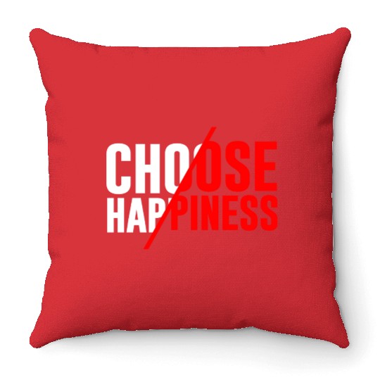 Choose Happiness Throw Pillows