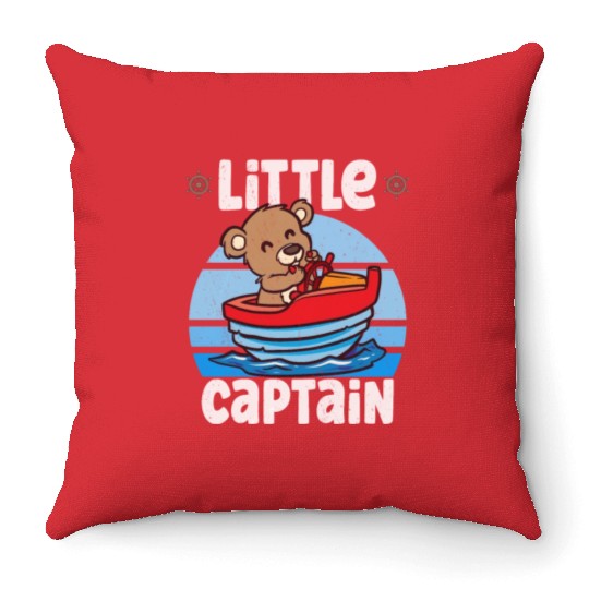 Sailing Sailboat Boating Kid Child Yacht Boat Throw Pillows