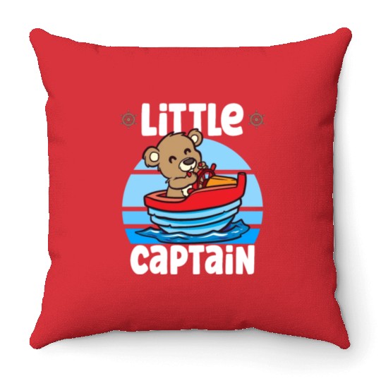 Sailing Sailboat Boating Kid Child Yacht Boat Throw Pillows