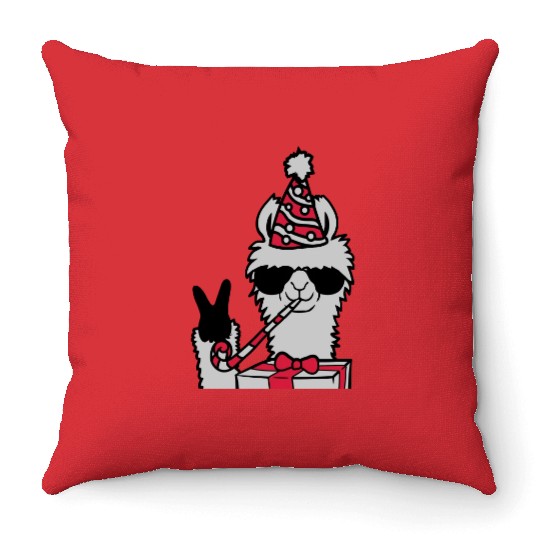 Birthday No Drama Llama Throw Pillows