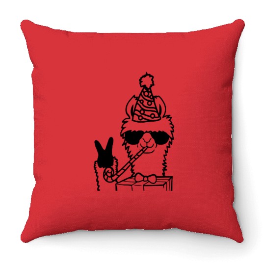 Party No Drama Llama Throw Pillows