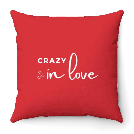 hen night crazy in love bride bachelorette party Throw Pillows