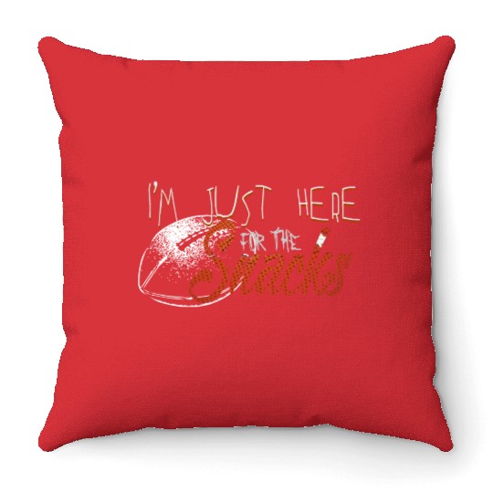 I'm just here for the snacks Throw Pillows