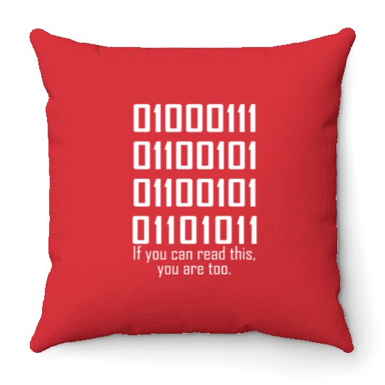 Software Engineers Funny Programming Coding Binary Throw Pillows