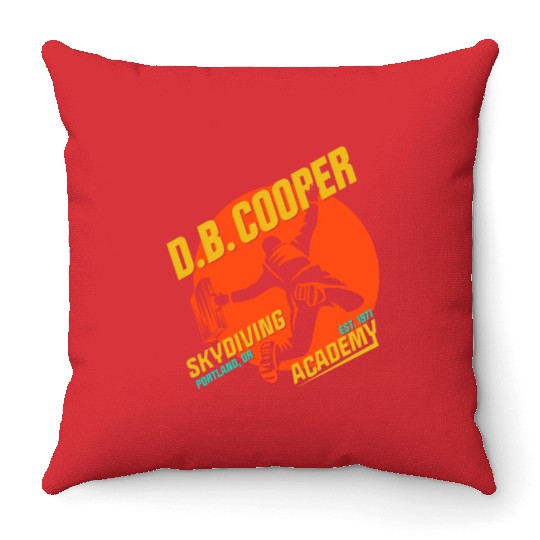 DB Cooper Skydiving Academy Throw Pillows