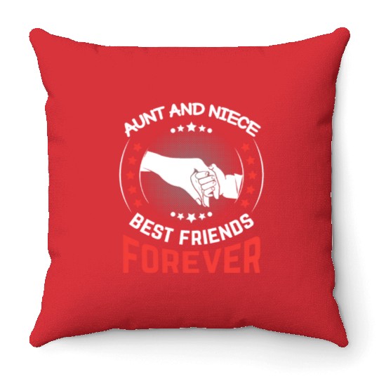 Aunt and Niece Best Friends Forever Throw Pillows