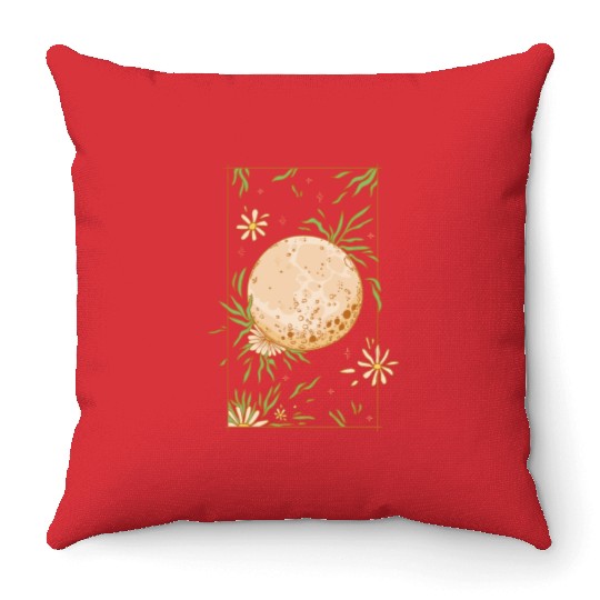 Flower camomile cottagecore Flower camomile cottag Throw Pillows