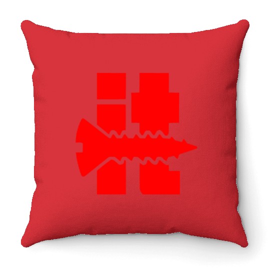 Screw IT ©WhiteTigerLLC.Com LIKE US ON FACEBOOK Throw Pillows