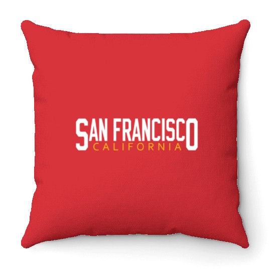 san francisco california Throw Pillows