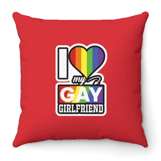 LBGT Flag Gay Pride Human Love Girlfriend Throw Pillows