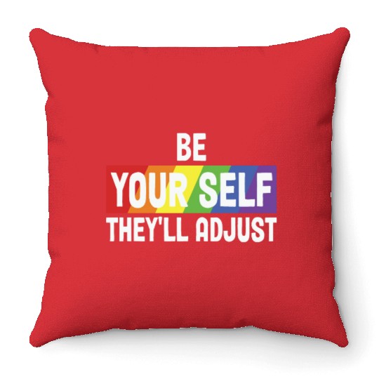 LBGT Flag Gay Pride Human Throw Pillows