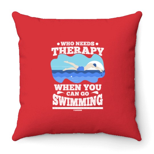 To swim Throw Pillows