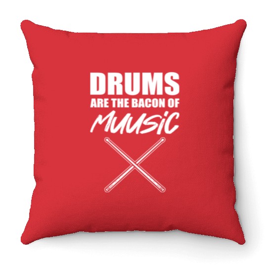 Bacon of Music Instrumentalist Gift Throw Pillows