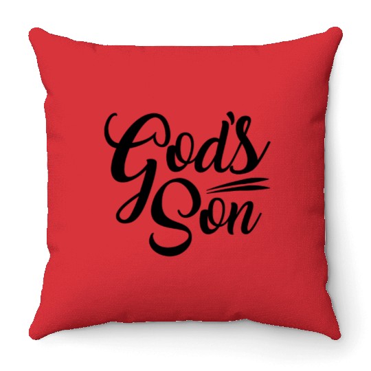 God s Son Font 01 Throw Pillows