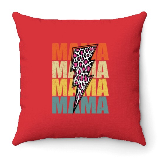 Lightning Bolt Leopard Cheetah Print Multi Color Throw Pillows