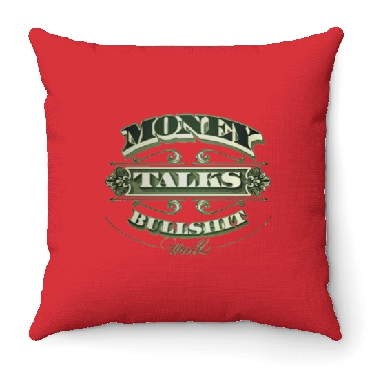 Money Talks Throw Pillows