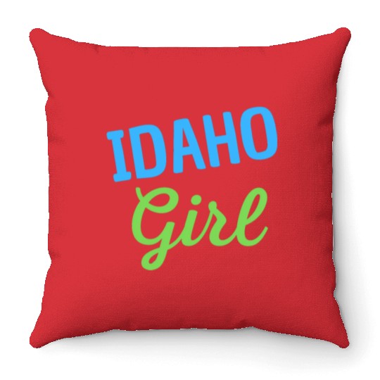 Idaho Girl Throw Pillows