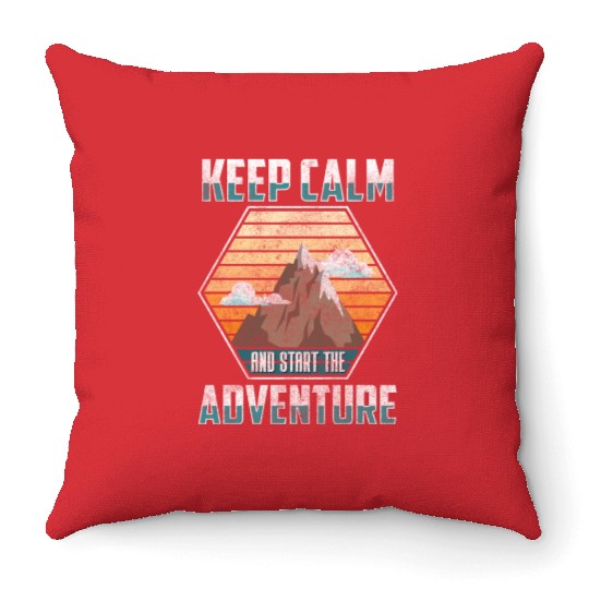 Mountaineering Hiking Rock Climbing Mountains Throw Pillows
