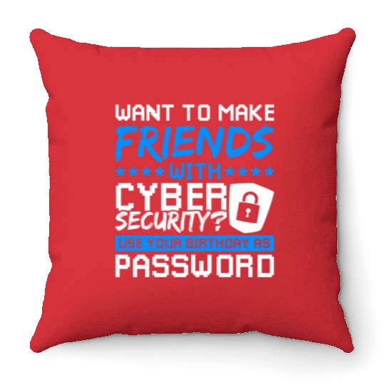Cyber Security Password hacking Throw Pillows
