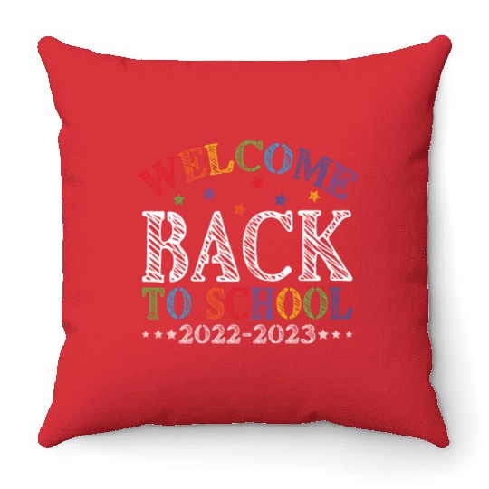 welcome back to school 2022 2023 Throw Pillows