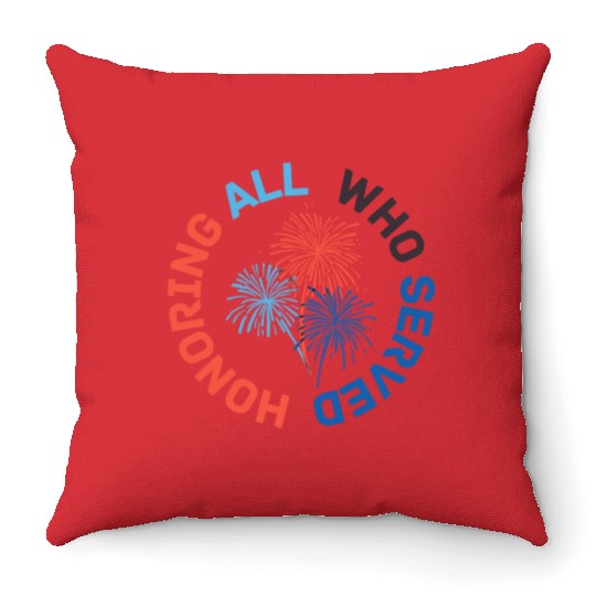 Thank You Veterans l Veterans Day Gift Idea Throw Pillows