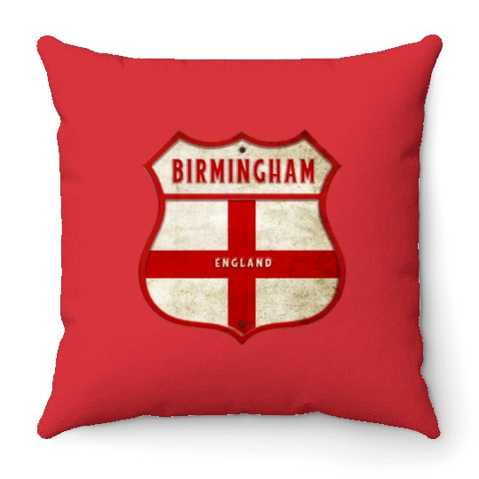 Birmingham England coat of arms Throw Pillows