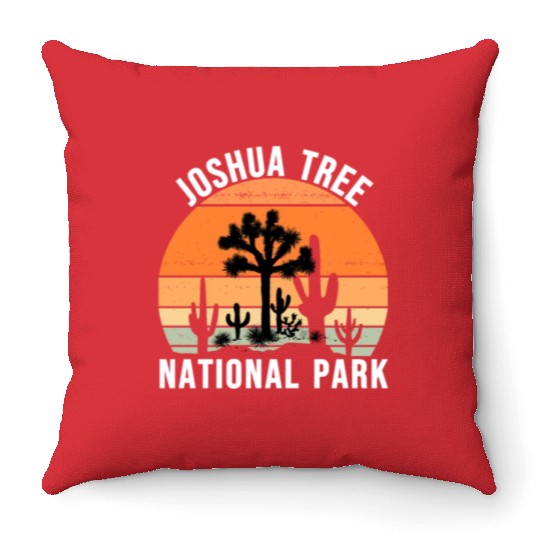 Vintage Joshua Tree National Park Throw Pillows