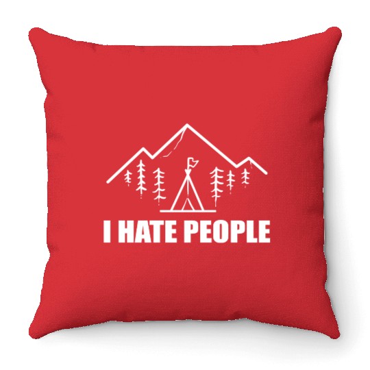 I Hate People Introvert Gift Throw Pillows