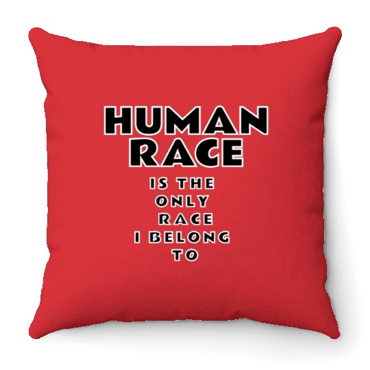 Human race Throw Pillows