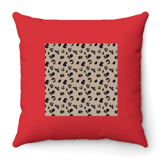 Leopard Animal Print Pattern Throw Pillows