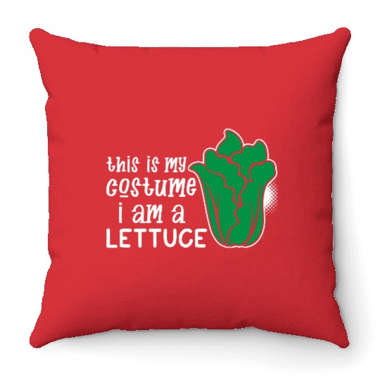 I Am A Lettuce Funny Throw Pillows