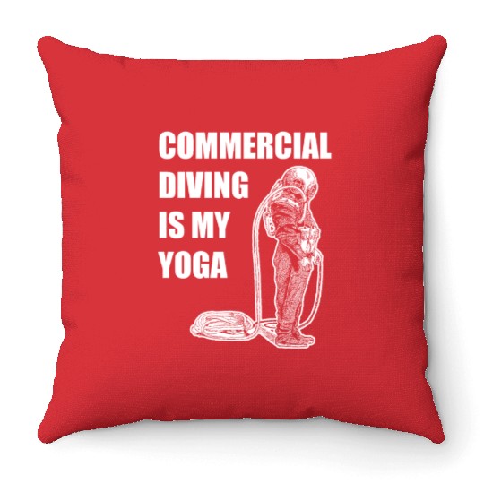 Scuba Diving Diver Throw Pillows