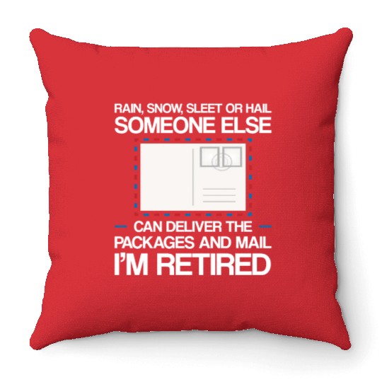 Retired Postal Worker Retirement Mailman Postman Throw Pillows