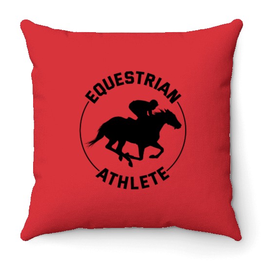 Barrel Racer Rodeo Racing Horse Riding Race Funny Throw Pillows