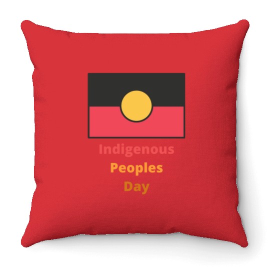 Native american indigenous day l Columbus Day Throw Pillows
