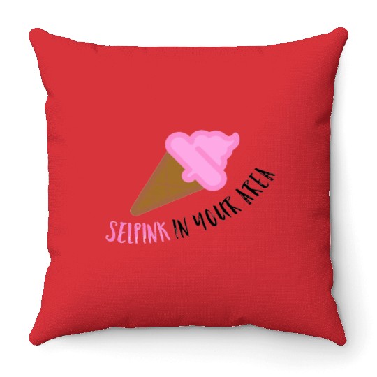 Comedy Ice Scream Throw Pillows