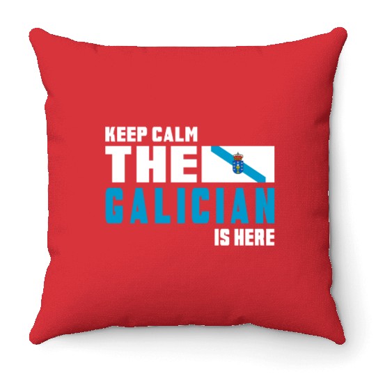 Keep calm Galicia flags design Throw Pillows