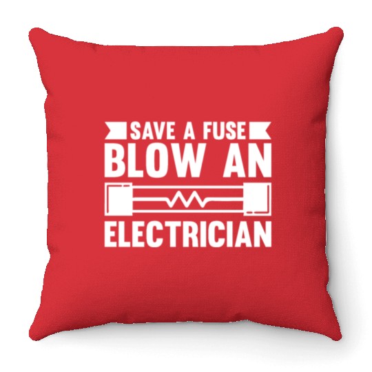 Electrician Electrical Engineer Lineman Throw Pillows