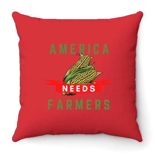 America Needs Farmers Throw Pillows - Gifts For Farmers
